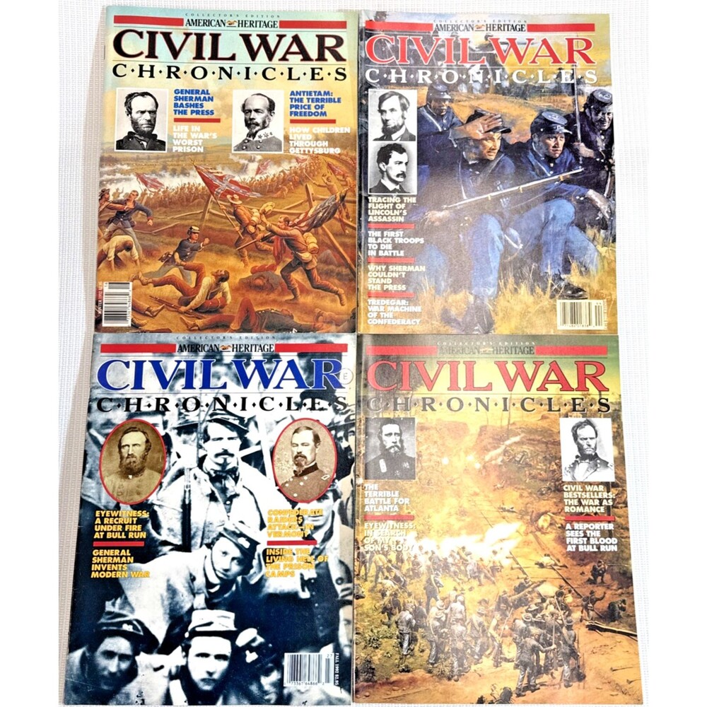 Set of 4 Vintage - American Heritage Civil War Chronicles Collectors Editions